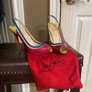 Vibrant Pink Sling Back Christian Louboutin’s